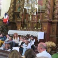 Beautiful view of the altar behind the children